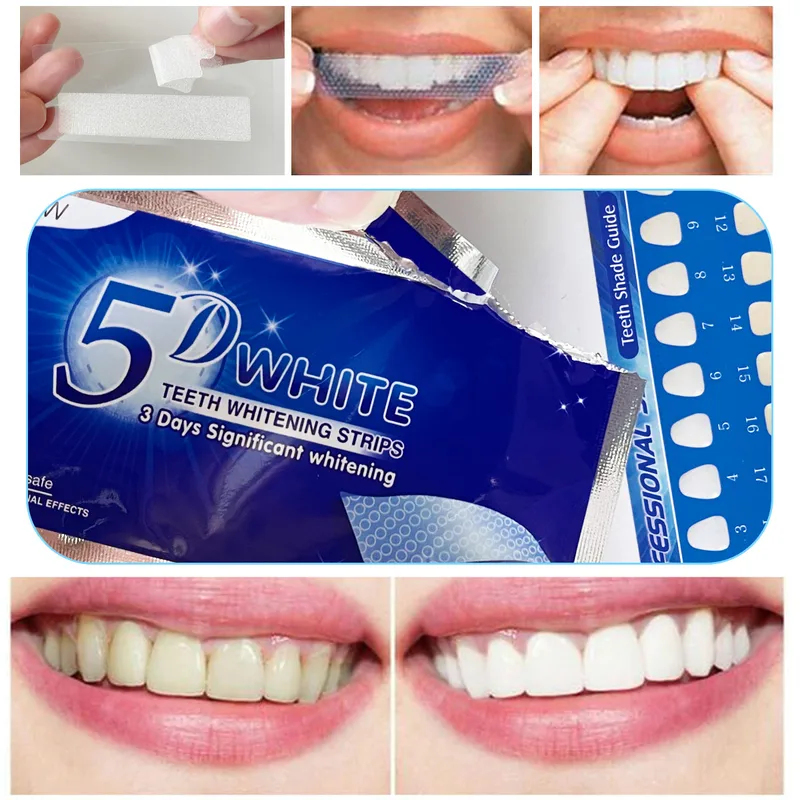 Teeth Whitening Quotes - 1-12pcs 5D Whitening Teeth Stickers White