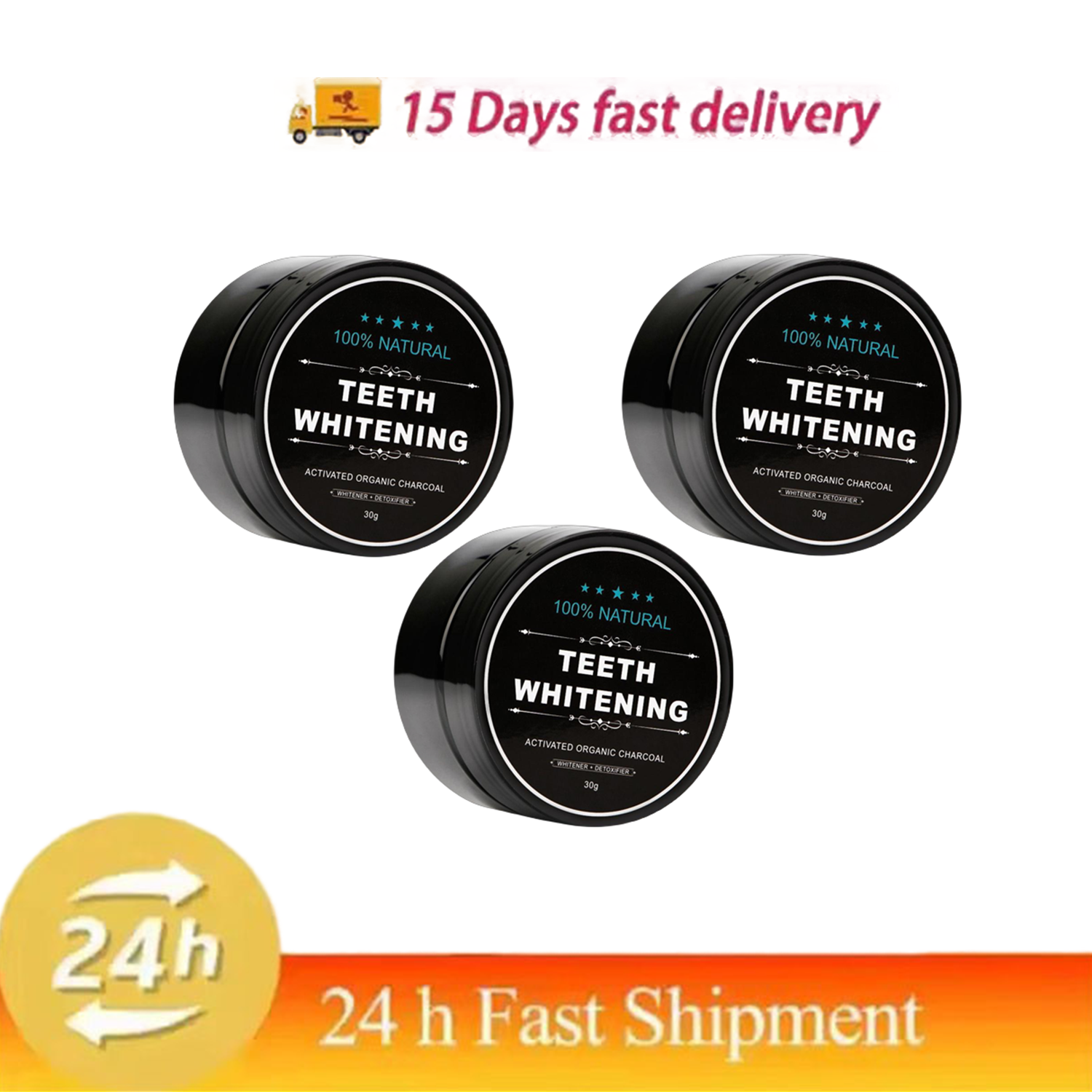 Whitening Powder Activated - 3X Teeth Whitening Oral Care Wood