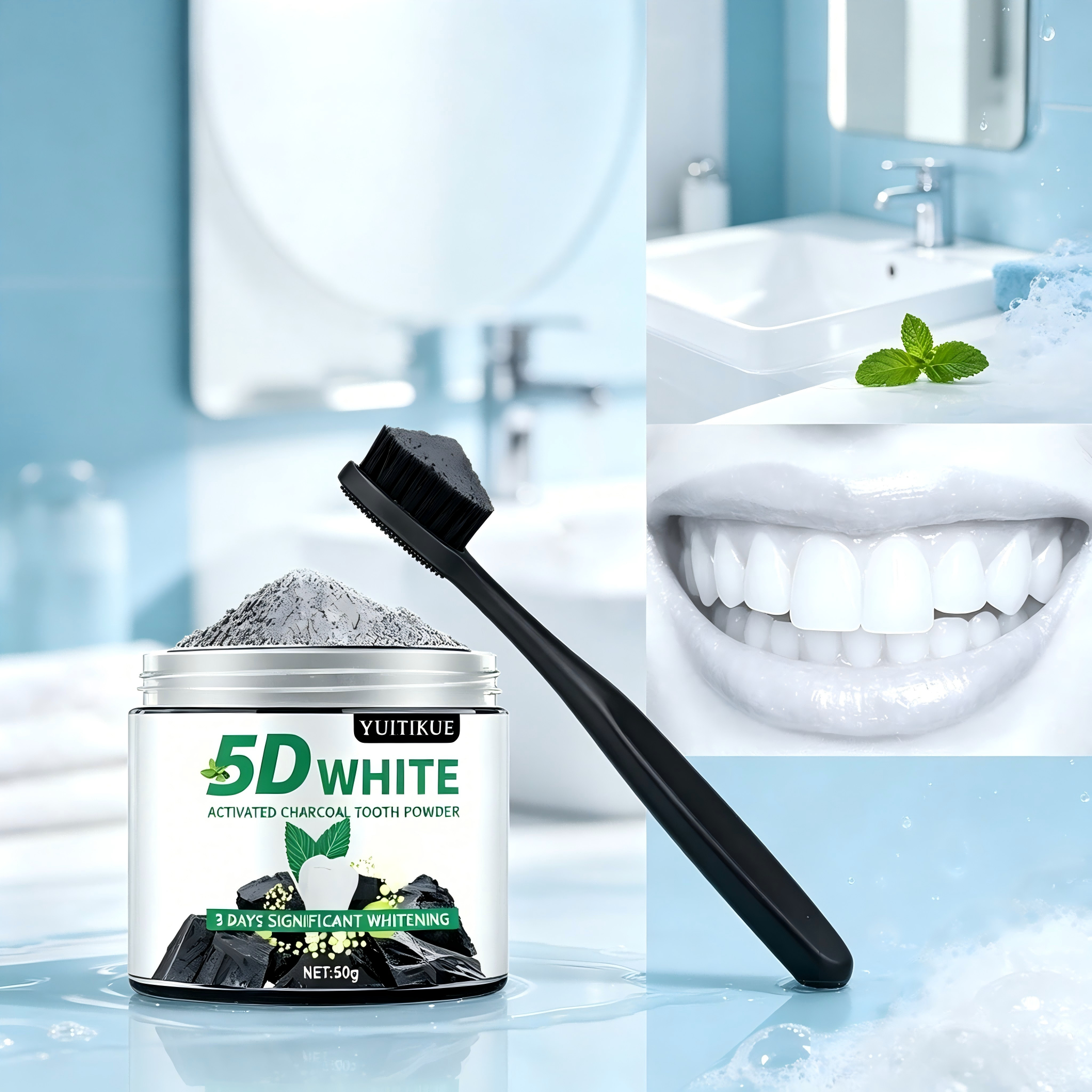 YUlTlKUE 5D White Activated ch – обзор и цена Whitening Powder Activated