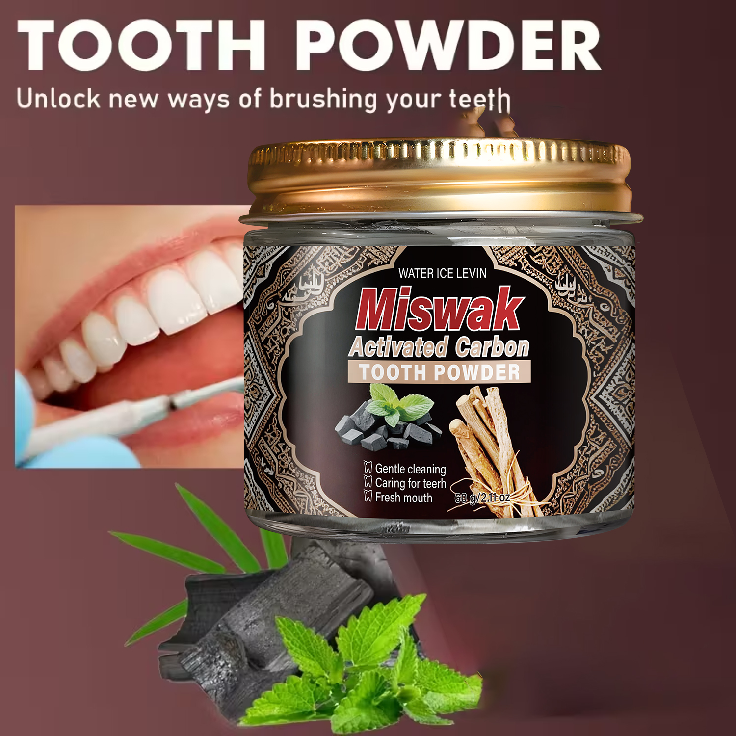 Activated Charcoal & Miswak To – обзор и цена Whitening Powder Activated