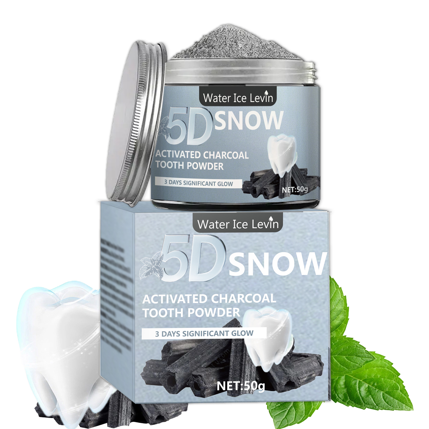 Water Ice Levin 5D Snow Activa – обзор и цена Whitening Powder Activated