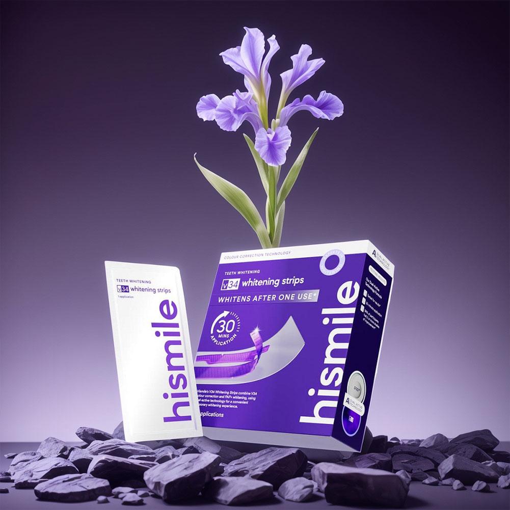 Purple Whitening Tooth Strips  – обзор и цена Teeth Whitening Routine