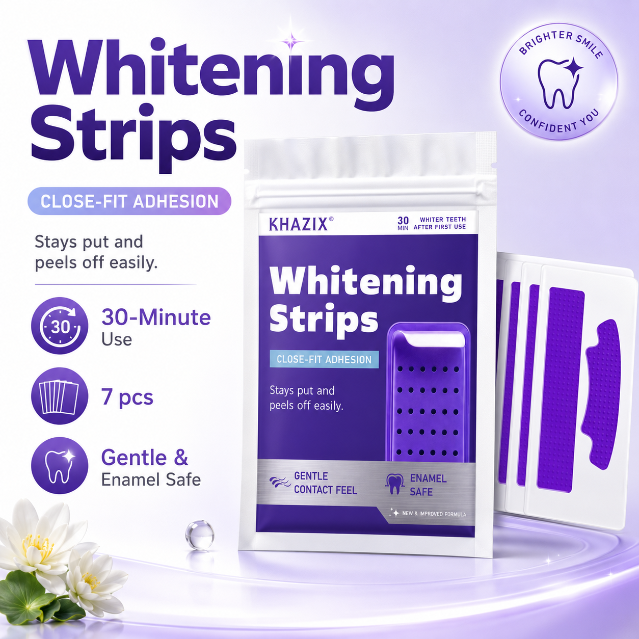 7pairs Teeth Whitening Strips  – обзор и цена Teeth Whitening Routine
