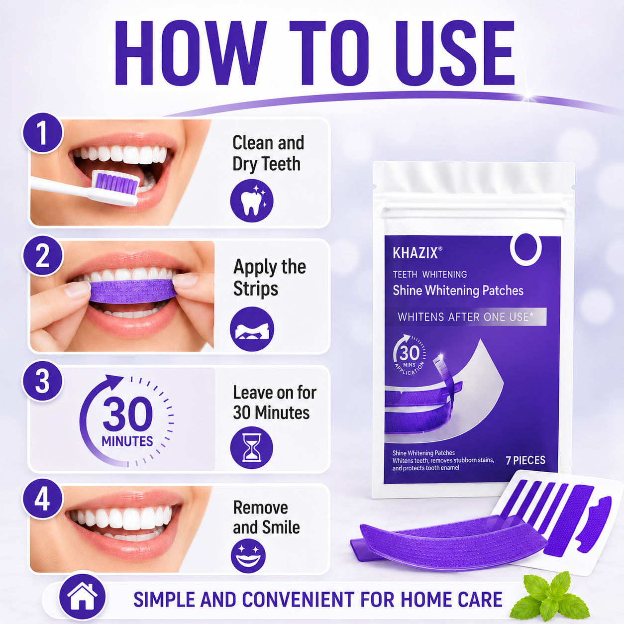 7 pairs Teeth Whitening Strips – обзор и цена Teeth Whitening Routine